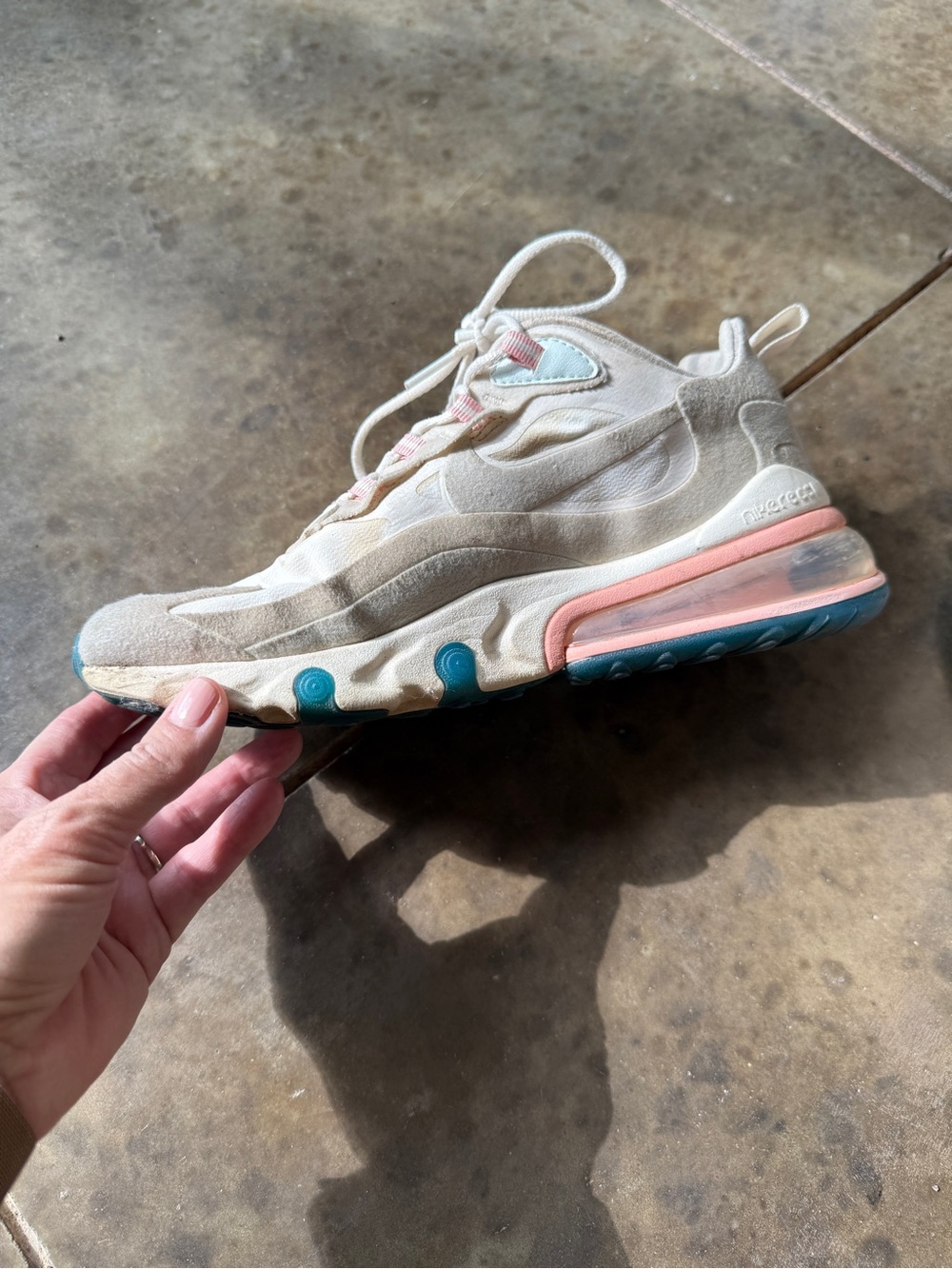 Nike Air Max 270 Women’s Sneakers - White, Light Blue & Pink Accents - Picture 5 of 8